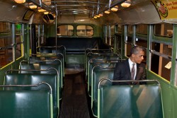 whitehouse:  “Rosa Parks held no elected office. She was not born into wealth or power.  Yet sixty years ago today, Rosa Parks changed America. Refusing to give up a seat on a segregated bus was the simplest of gestures, but her grace, dignity, and