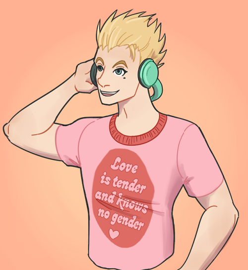 Ever since I saw a sticker with this phrase I needed to draw Vash wearing it as a shirt!