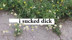 notawordspoken:  I sucked dick. But I did