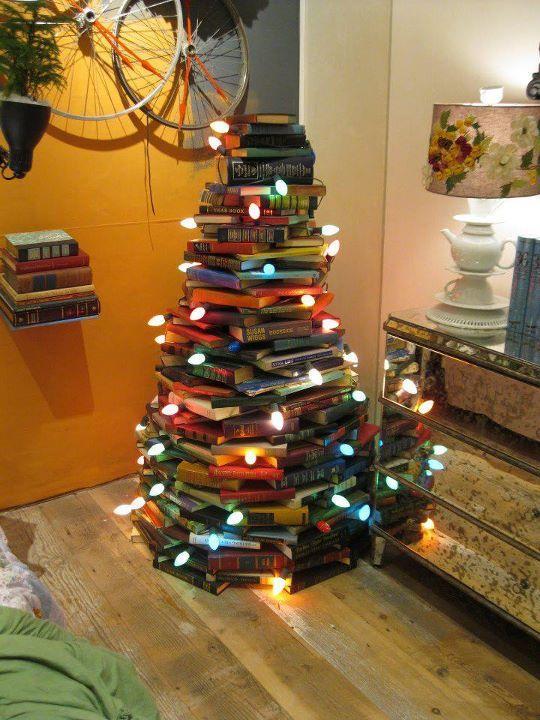 laurajmoss:  I can think of no better Christmas tree than a book Christmas tree.