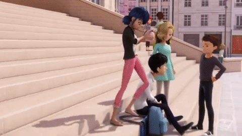 ailmaoo:  Marinette being a clumsy mess gif set 