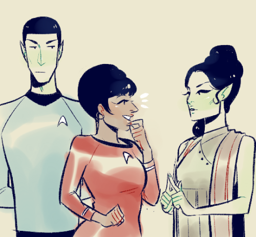 Uhura Switching Languages Midsentence. Sulu Speaking Japanese When Being First Waking Up. Spock Talking