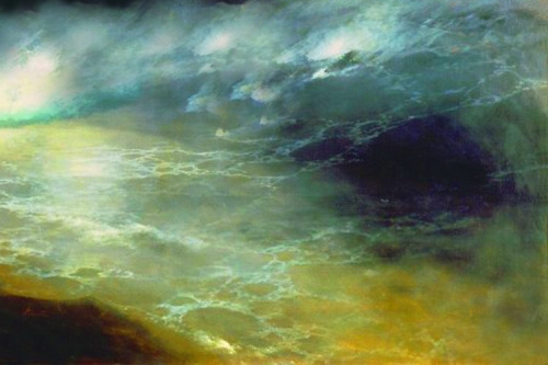 nigra-lux:AIVAZOVSKY, Ivan (1817-1900)Travel of Poseidon by sea, details1894Oil on canvas, 322 x 215