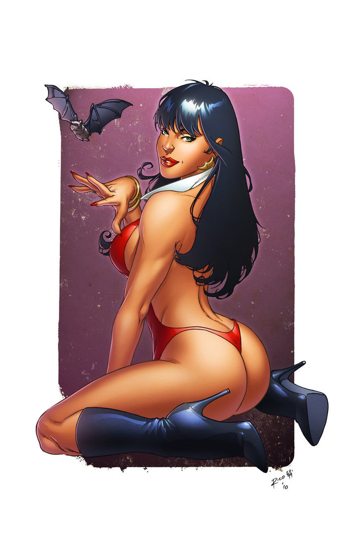 superheropinups:  Vampirella - Ian Richardson colors by spidermanfan2009