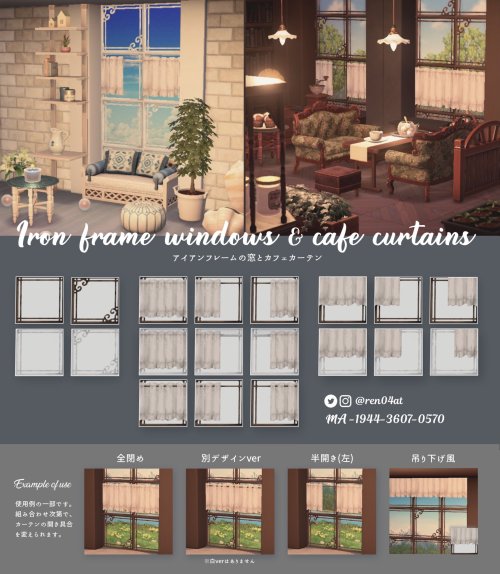 crossingdesigns: iron window &amp; curtains ✿ by ren04at on twt