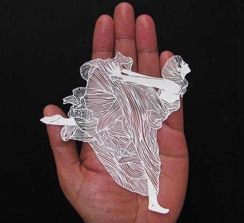 sixpenceee:   Made by Artist Parth Kothekar. These artwork were constructed using nothing but paper and knife. 