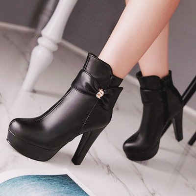 kaonoshi:Ankle Boots With Bow DecorationDiscount Code : Joanna15 (15% off)