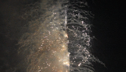 messymsy:  burj khalifa fireworks on the new year’s eve - dubai. - burj khalifa