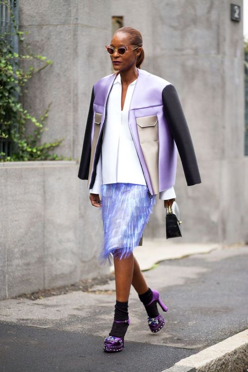 leauxnoir:  BALENCIAGA s/s 2012 jacket, PRADA f/w 2012 shoes 