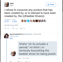 dumbassfeeder-deactivated8675309:  electricantlers:  zinge:   seliphra: Just a reminder for everyone that Dril is a fucking Nazi and you need to keep him off my dash, I don’t care how funny, cute, or relatable it is.   Woah wtf!! This is upsetting but