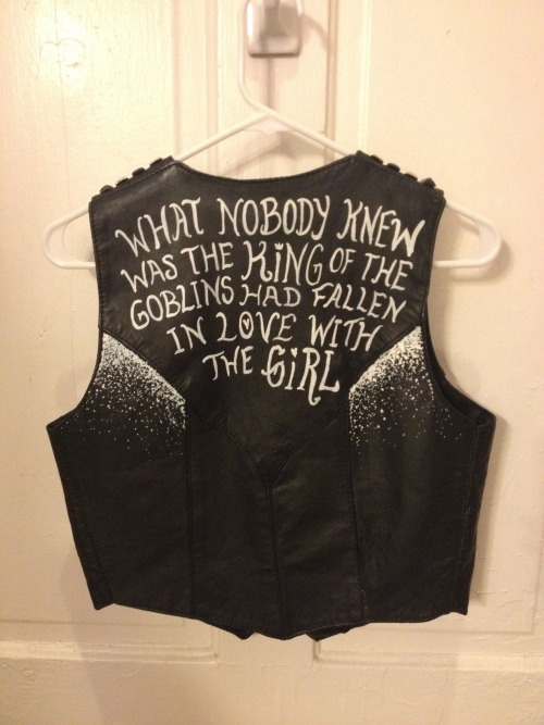 thegothicalice:  New leather vest I bought, then proceeded to stud and paint. I may or may not have a problem.