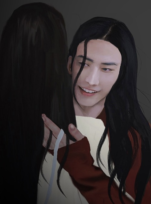 Lan zhan accidentally took the glass of Wei and ended up drunk once again, Wei was very amused by th
