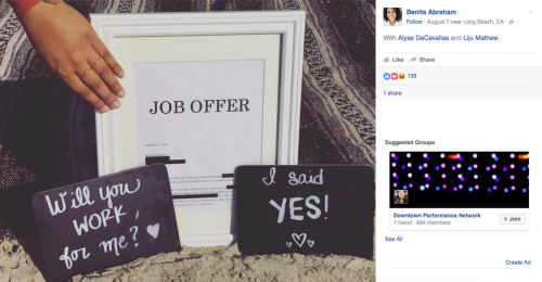 Woman and her hot job offer celebrate their union with a sweet photoshoot