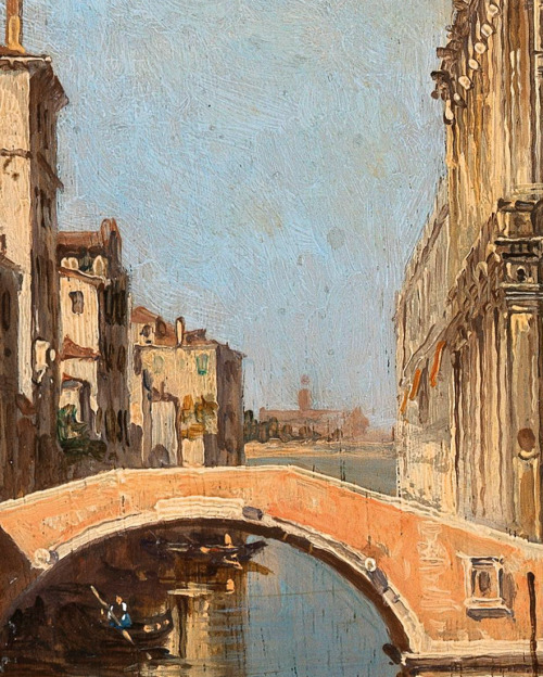 kafkasdiariies: Venice, a View of Campo Santi Giovanni e Paolo (detail), Antonietta Brandeis (Italia