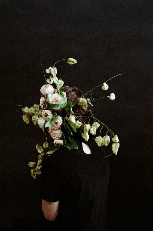 mallowtree:  digbicks:  Photographer Parker Fitzgerald (on Tumblr) and floral designer Riley Messina in the artistic collaboration: Overgrowth.  Inspired by a pursuit of beauty, Riley combines classically thoughtful botanical designs with Parker’s