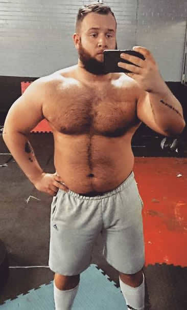 bearmythology: A series of shirtless photos of powerlifter, Jord McLaughlin. I’ve