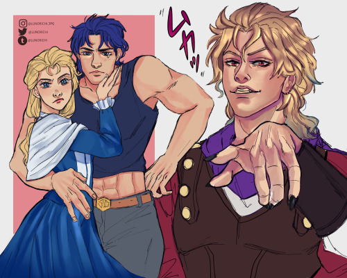 Some Phantom Blood doodles Erina is ready to fight ヾ( ･`⌓´･)ﾉﾞ more active on ig @ lunorichi.j