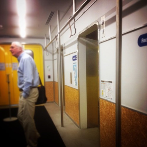Google elevators look like a train carriage! #google #iheartgoogle #googleoffices #sydney #creative