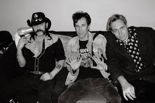 #RIPLemmy This photo was taken of #LemmyKilmister, #SlimJimPhantom and #DannyBHarvey (#TheHeadcat) a