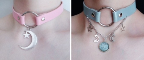 ofstarsandwine: Pastel goth chokers  ☪ www.etsy.com/shop/OfStarsAndWine