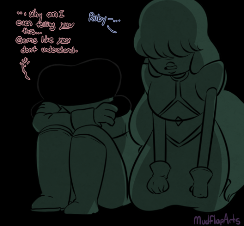 mudflaparts:    Rupphire bomb Day 1: beginnings (how they met, homeworld stuff, etc.) It just helps to know you’re not alone.  HOBOY this was actually a thing I had saved in my drafts for awhile so I had to re-draw a lot of it but wow I actually got