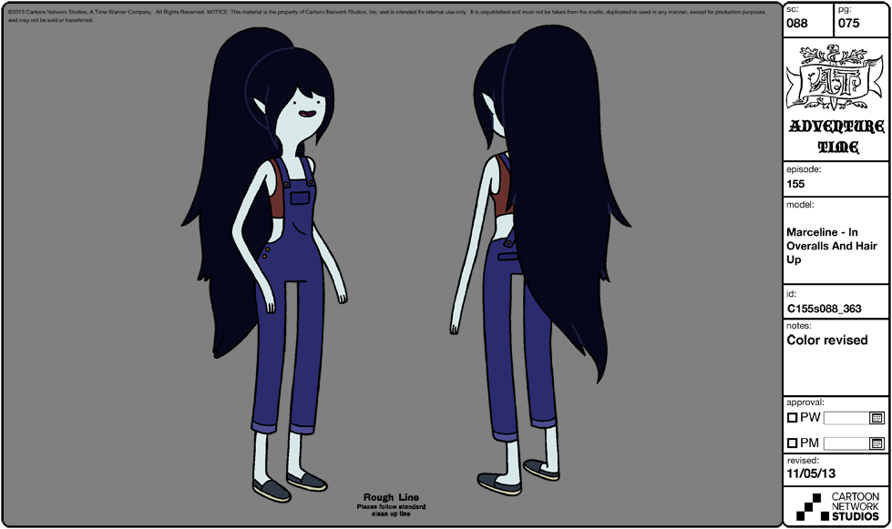 selected model sheets from Betty lead character &amp; prop designer - Matt