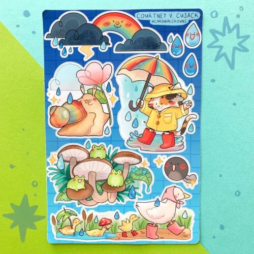 figdays:    Rainy Day Sticker Sheet // 