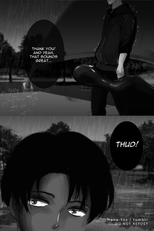 hana-tox:    Stealing Time 1|2|3|4   for ereri week prompts 5 and 6 - rain and love song. but i’m already late af so there’s really no point  special thanks to @kat-tana for helping me out with the music bits yey don’t worry they did play a duet