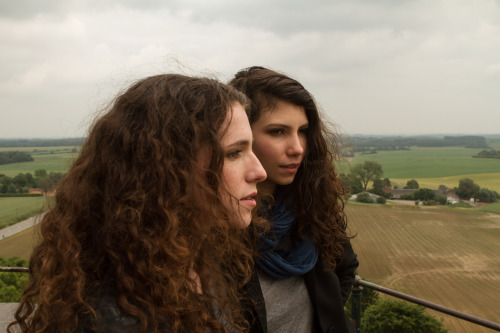 Keira and Trish, Butte du Lion, Waterloo, BE.