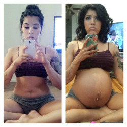 awellroundedwoman:  doc-wankenstein:  awellroundedwoman:  Before and after  Why so sad?  maybe because her pregnancy is coming to an end!   Pretty girl into a gorgeous mother!!