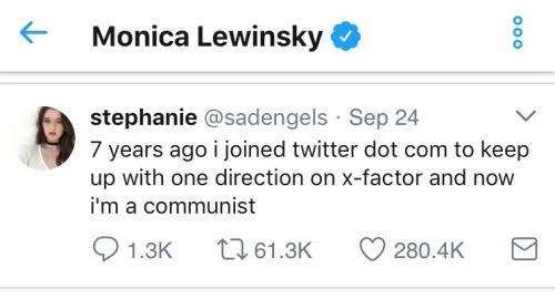 bigfootjpg: Idk why im in Monica Lewinsky’s twitter likes but anyway do you think she is a one