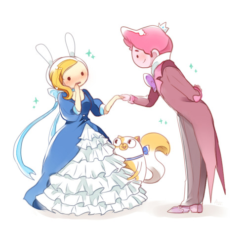 azzz715:The dress of Fionna is very wonderful<3 この前の仕上げたっ！！！この2人ほんと可愛い！！ でもやっぱり力持ちなのはフィオナちゃんだと思