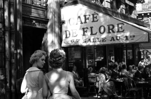 mimbeau: Boris LipnitzkiLe Café de Flore - Paris 1959