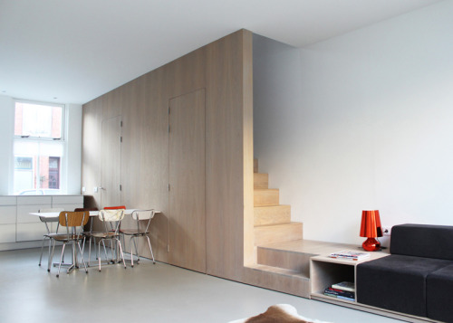 {Two different projects with a stair as a kind of central feature. The first five photos features an