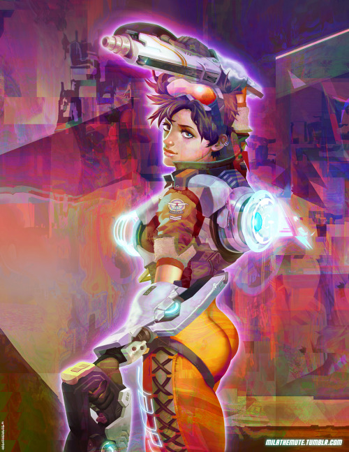 milathemute: Painted this in Photoshop while waiting for the game to release last May. I love tracer