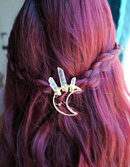 sosuperawesome: Crystal Moon Hair Clips  porn pictures