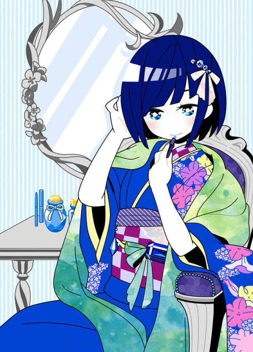 1-tuka:「ひと粒」シリーズ：蒼玉嬢（9月・サファイア）