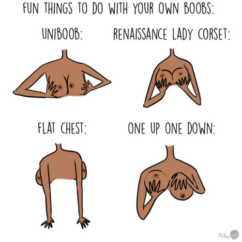 aboveignorance:  suckmesleezi:  pr1nceshawn:    Things About Boobs That Women Can Easily Relate To by  Flo Perry.  its all true.  This is perfect 