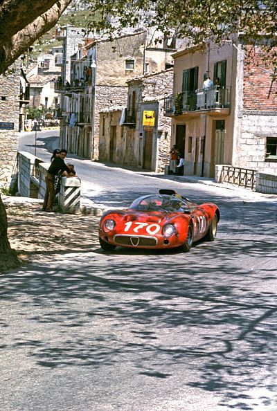vintageclassiccars:  Andrea de Adamich and Jean Rolland’s Alfa Romeo T33 racing in the 1967 Targa Fl