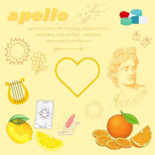 bugshowers: digital offering to apollo ; god of poetry, art, healing, plague, music, prophecy, and a