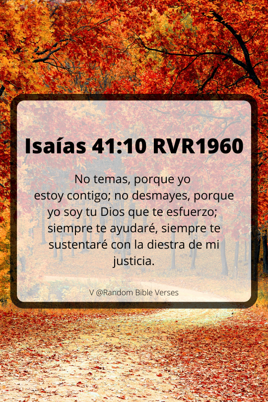 Spanish bible verse Isaias 41:10 No temas porque yo estoy 