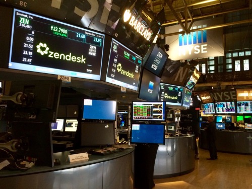 On the trading floor at the Zendesk #NYSE party.