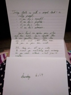 marriedandfucking:  effectofdominance:  When Sir was on vacation, he left me a series of handwritten letters for every day he was gone. Inside were assignments for me to complete for him each day. ——————————————————————–