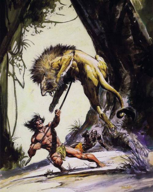 krinsbez: vintagegeekculture:Neal Adams’s covers for Tarzan novels. RIP and BDE
