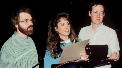 First pic: Jeffrey Katzenberg &amp; Michael Eisner; second pic: Ron Clements, Pete Young &am