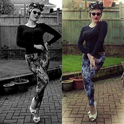 Absolutely in love with my new @laqadaze_clothing leggings!!! #pinup #glamour #vintage #altmodel #le
