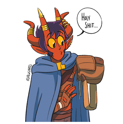 jackzarts: The first time our party got a Bag of Holding, Red (my tiefling rogue) made the bad choic