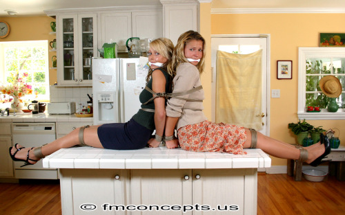 kiltedpatriot:  secsinbondage:  Who’s Cuter Part 13   Home invading, capturing & rendering helpless gorgeous blondes Jana Cova & Lena Shelby, was easy. Deciding which one will be going first, is hard. lol. ;)