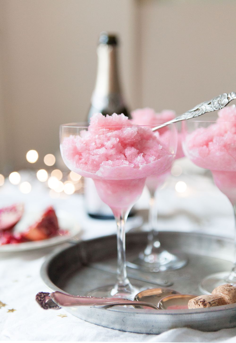 aguidetolivingwell:  Pink Shaved Champagne 