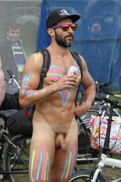 myhotstraightroommate:  teamexposure:  To finish off what I started in June the rest of my World Naked Bike  Ride Pictures form Brighton 2015 taken by me Publicly Nude and  exclusively for you my Tumblr followers to wish you a very happy and  preferably